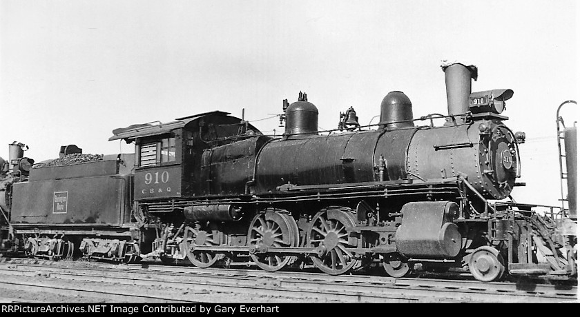 CBQ 4-6-0 #910 - Chicago, Burlington & Quincy